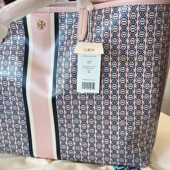 NWT Tory Burch Gemini Link Tote in Pink - Picture 5 of 15